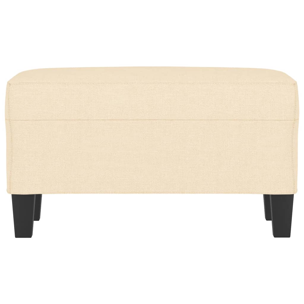 Bankje 70x35x41 cm stof crèmekleurig