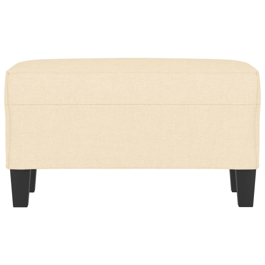 Bankje 70x35x41 cm stof crèmekleurig