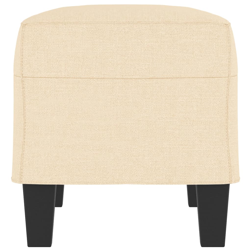 Bankje 70x35x41 cm stof crèmekleurig