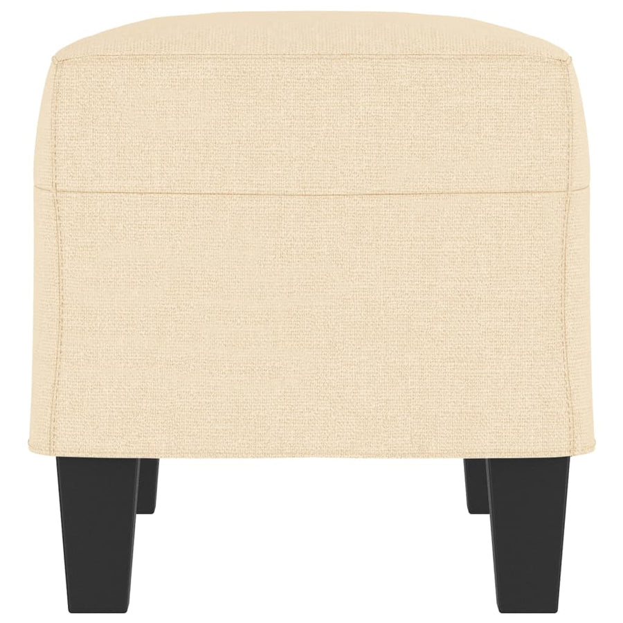 Bankje 70x35x41 cm stof crèmekleurig