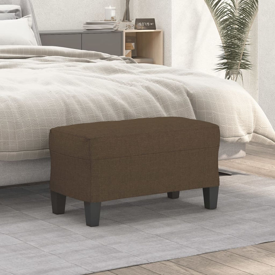 Bankje 70x35x41 cm stof bruin