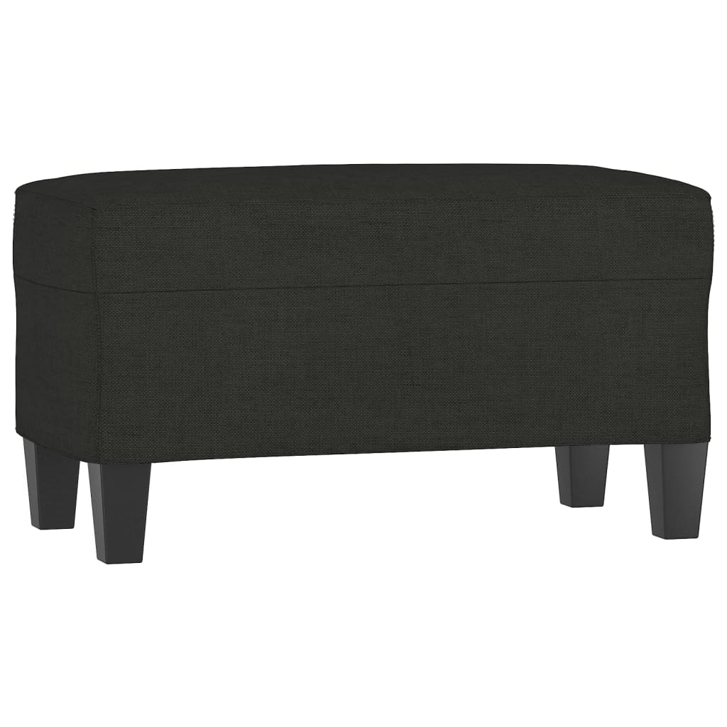 Bankje 70x35x41 cm stof zwart