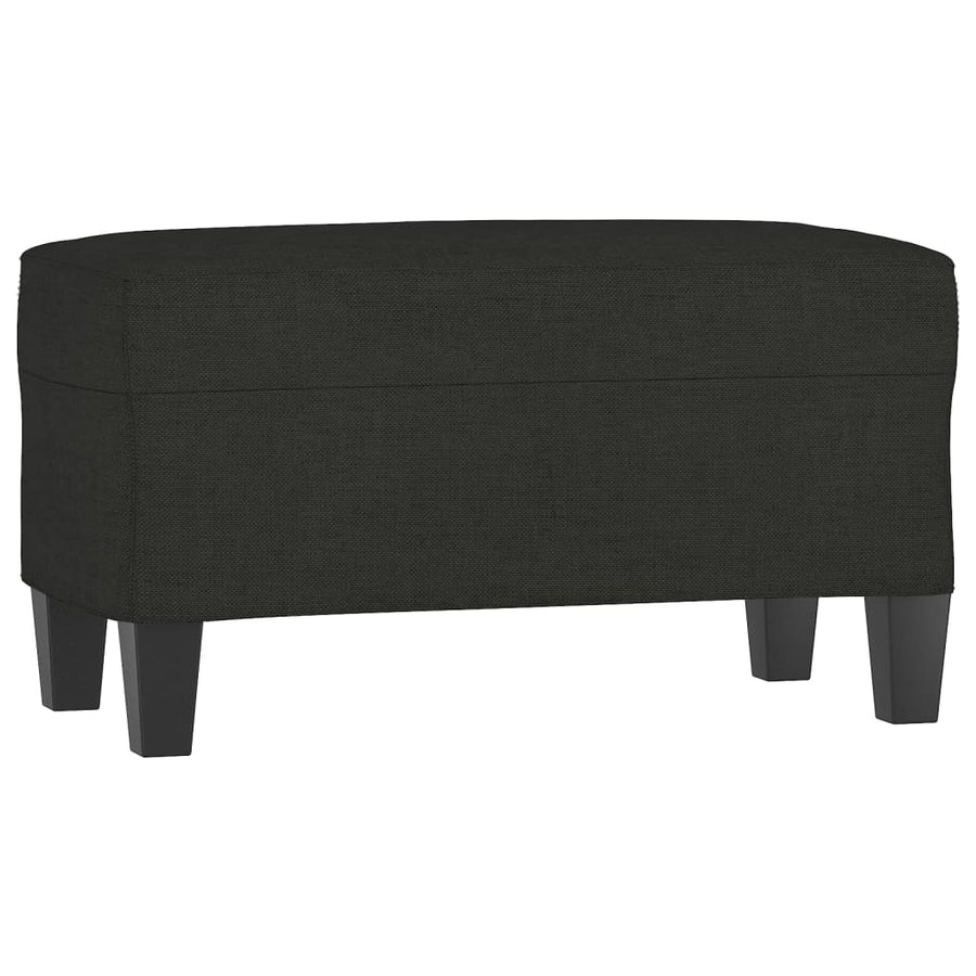 Bankje 70x35x41 cm stof zwart