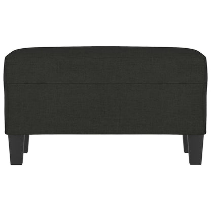 Bankje 70x35x41 cm stof zwart