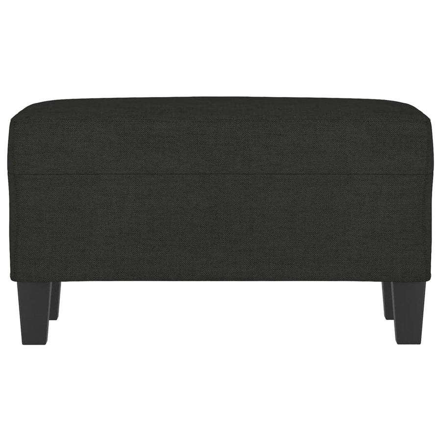 Bankje 70x35x41 cm stof zwart