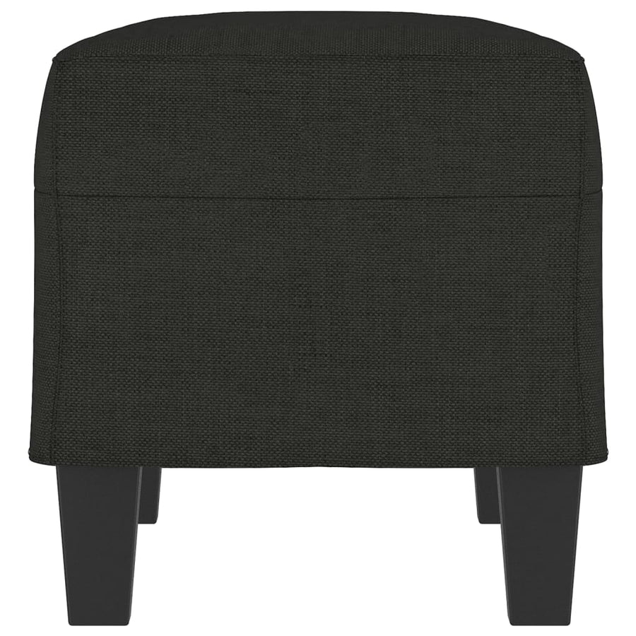 Bankje 70x35x41 cm stof zwart