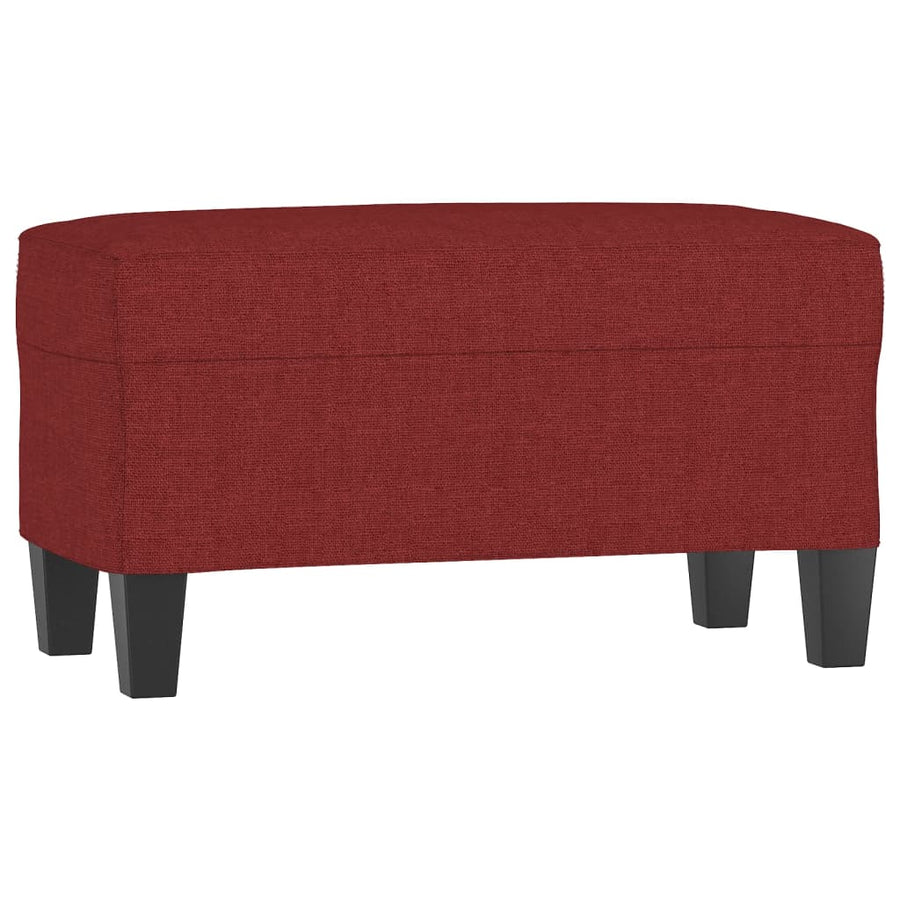 Bankje 70x35x41 cm stof wijnrood