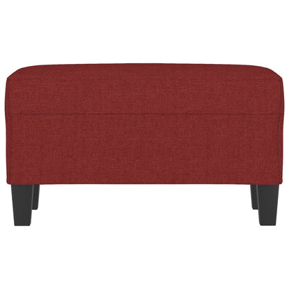 Bankje 70x35x41 cm stof wijnrood