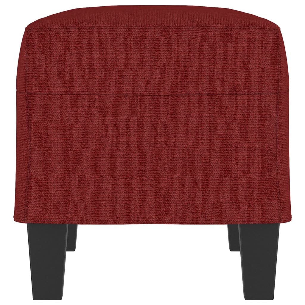 Bankje 70x35x41 cm stof wijnrood