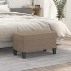 Bench 70x35x41 cm fabric taupe