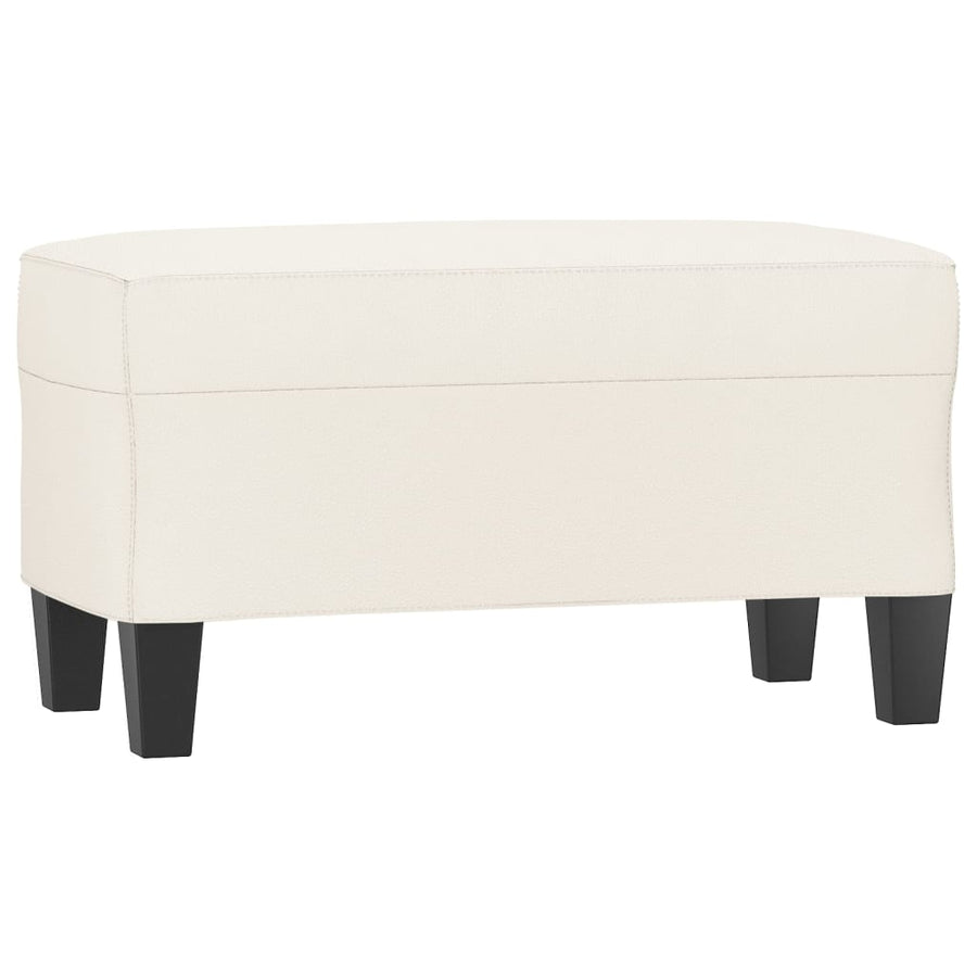 Bankje Kunstleer Kleurig 70 x 35 x 41 cm crème