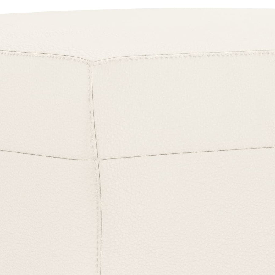 Bankje Kunstleer Kleurig 70 x 35 x 41 cm crème
