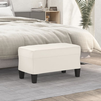 Bankje Kunstleer Kleurig 70 x 35 x 41 cm crème