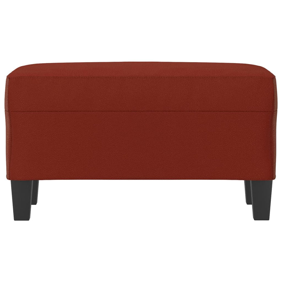 Bankje 70X35X41 Cm Kunstleer Wijnrood