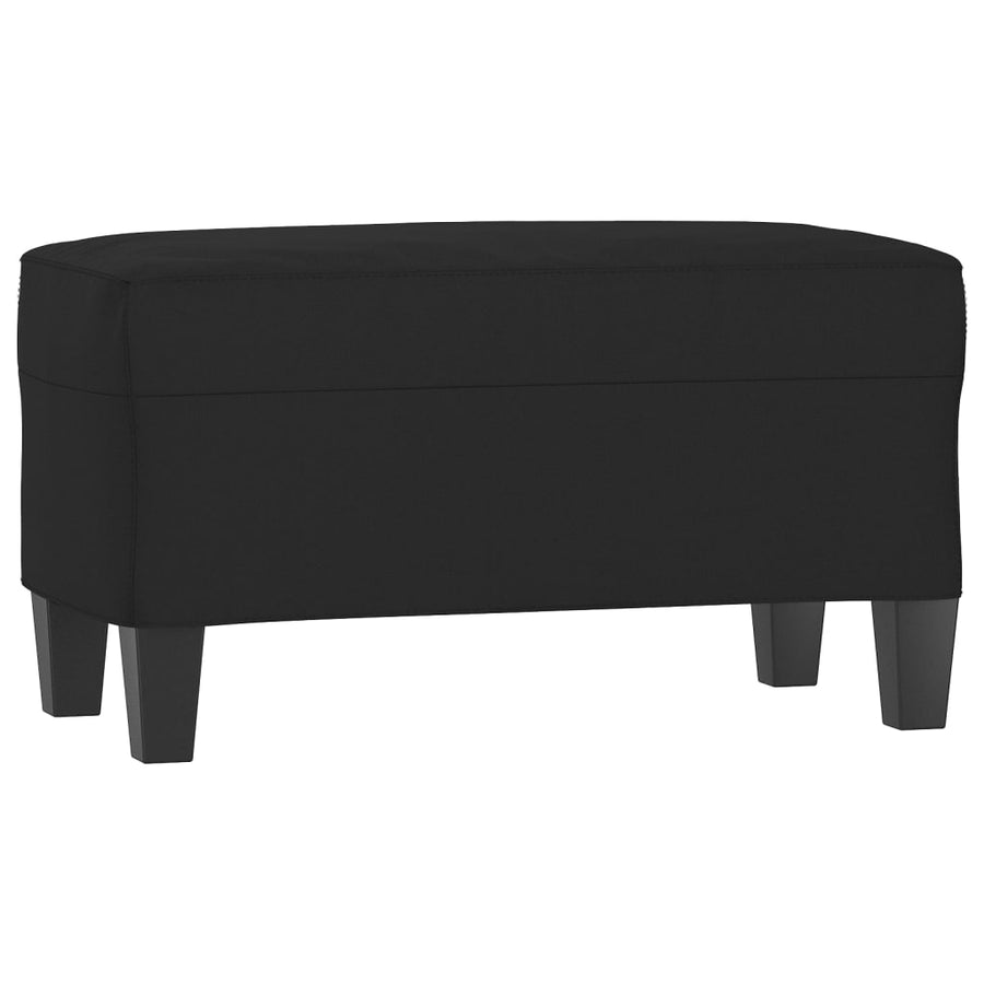 Bankje 70x35x41 cm microvezelstof zwart