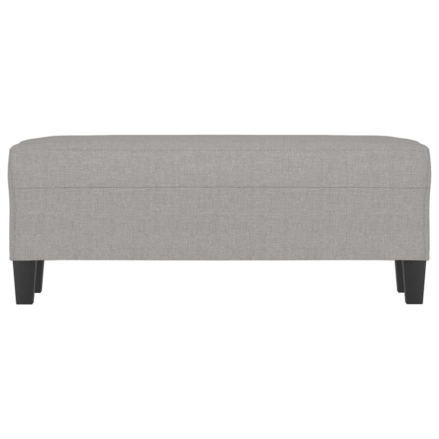 Bankje 100x35x41 cm stof lichtgrijs