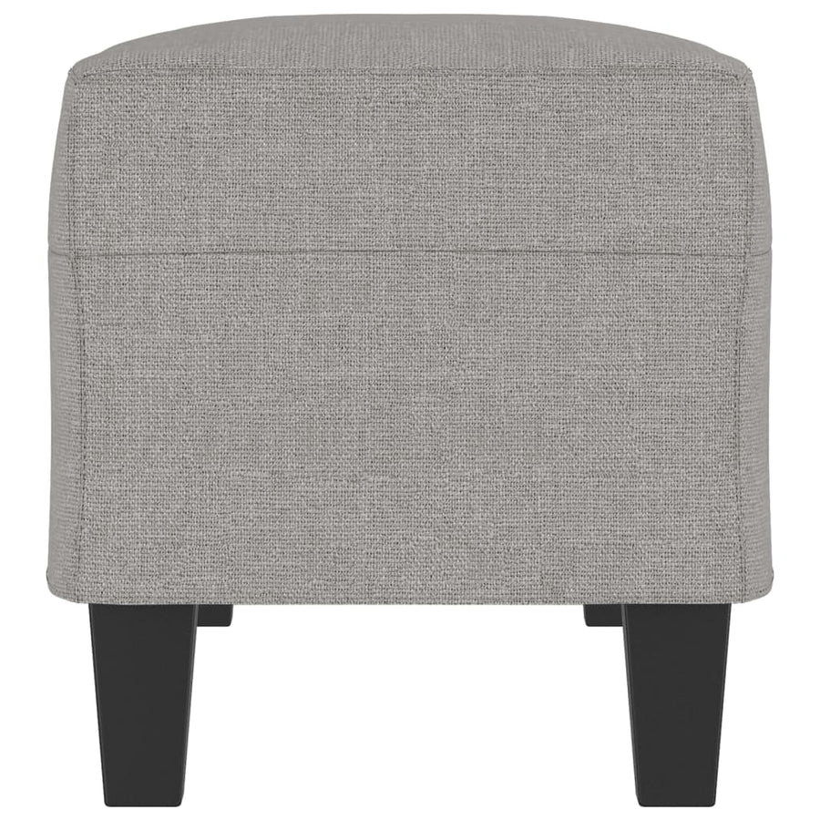 Bankje 100x35x41 cm stof lichtgrijs