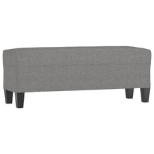 Bankje 100x35x41 cm stof donkergrijs
