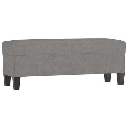 Bankje 100x35x41 cm stof donkergrijs