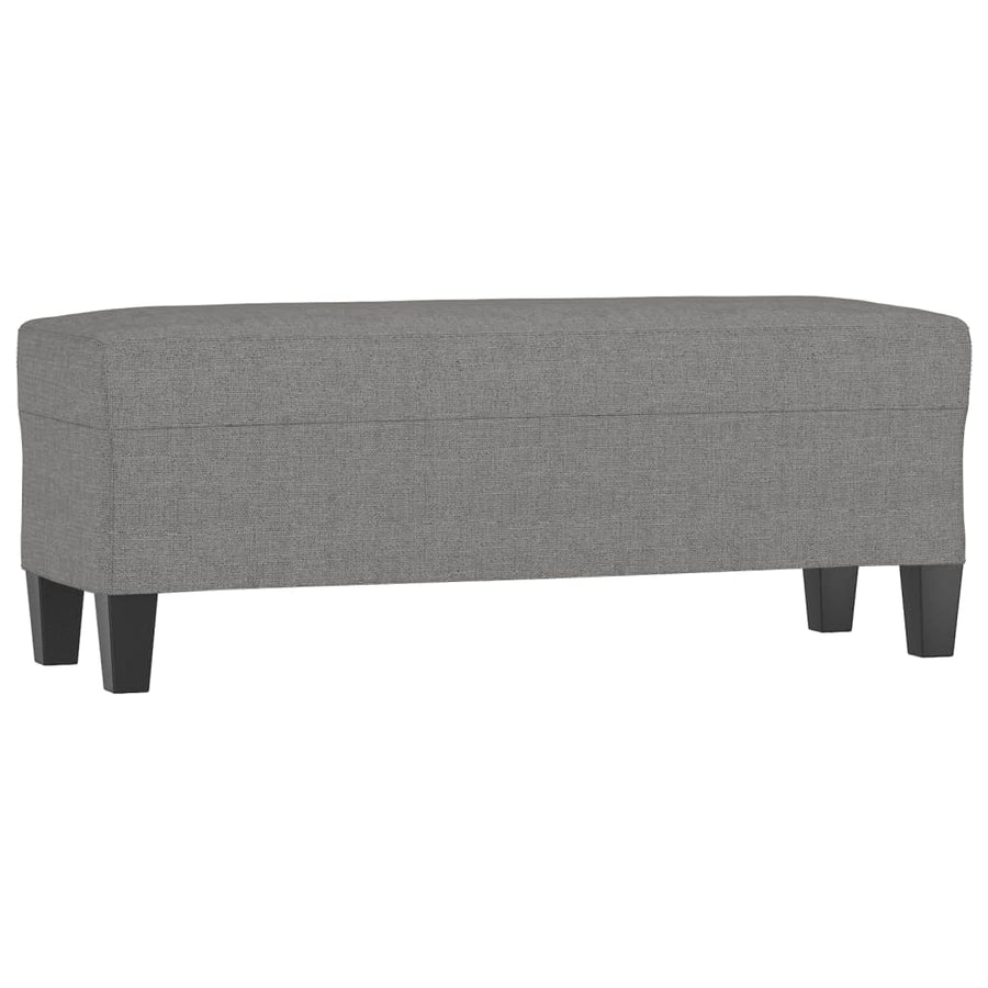 Bankje 100x35x41 cm stof donkergrijs