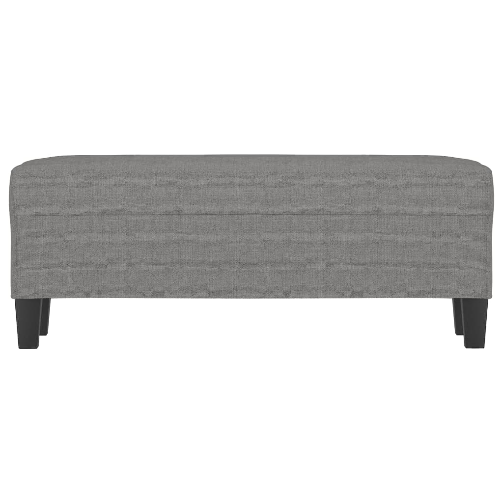 Bankje 100x35x41 cm stof donkergrijs