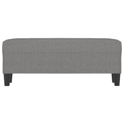 Bankje 100x35x41 cm stof donkergrijs