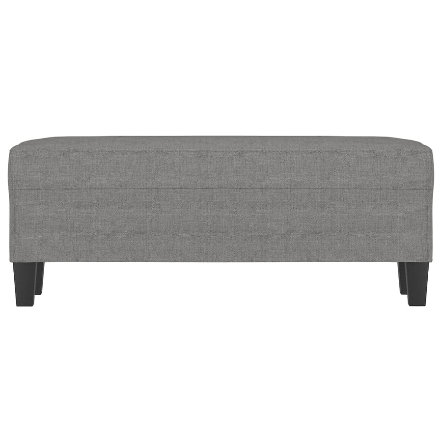Bankje 100x35x41 cm stof donkergrijs