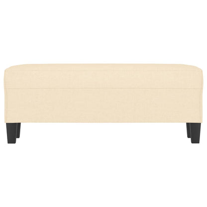 Bankje 100x35x41 cm stof crèmekleurig
