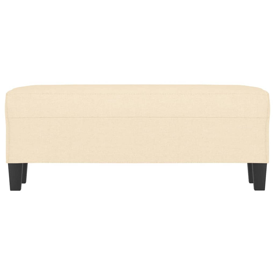Bankje 100x35x41 cm stof crèmekleurig
