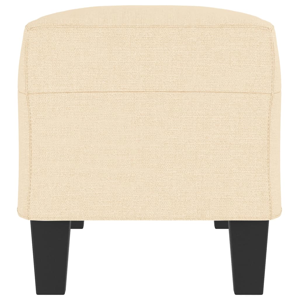 Bankje 100x35x41 cm stof crèmekleurig