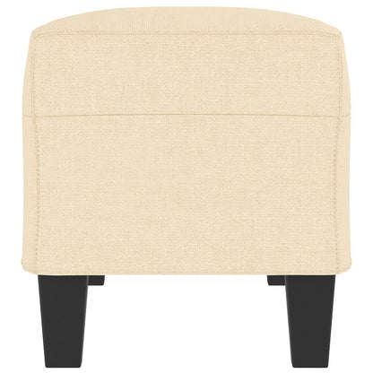 Bankje 100x35x41 cm stof crèmekleurig