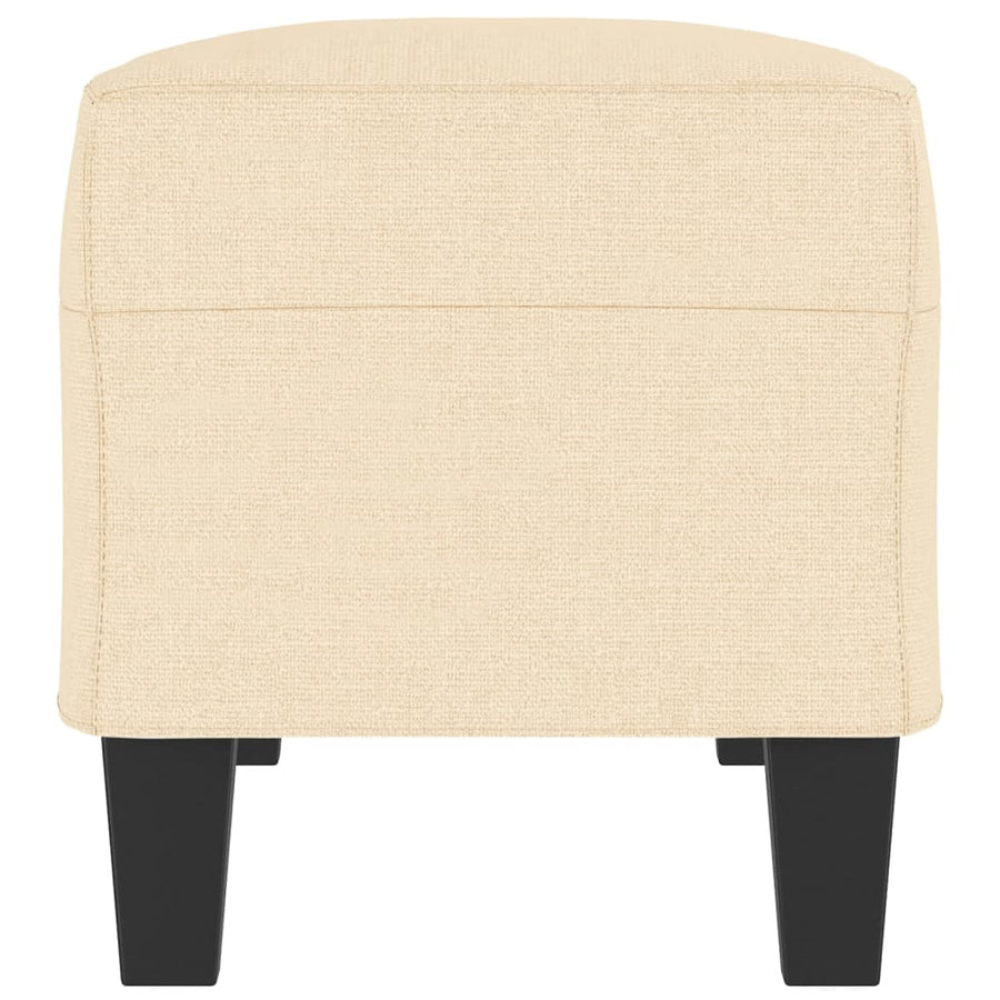 Bankje 100x35x41 cm stof crèmekleurig