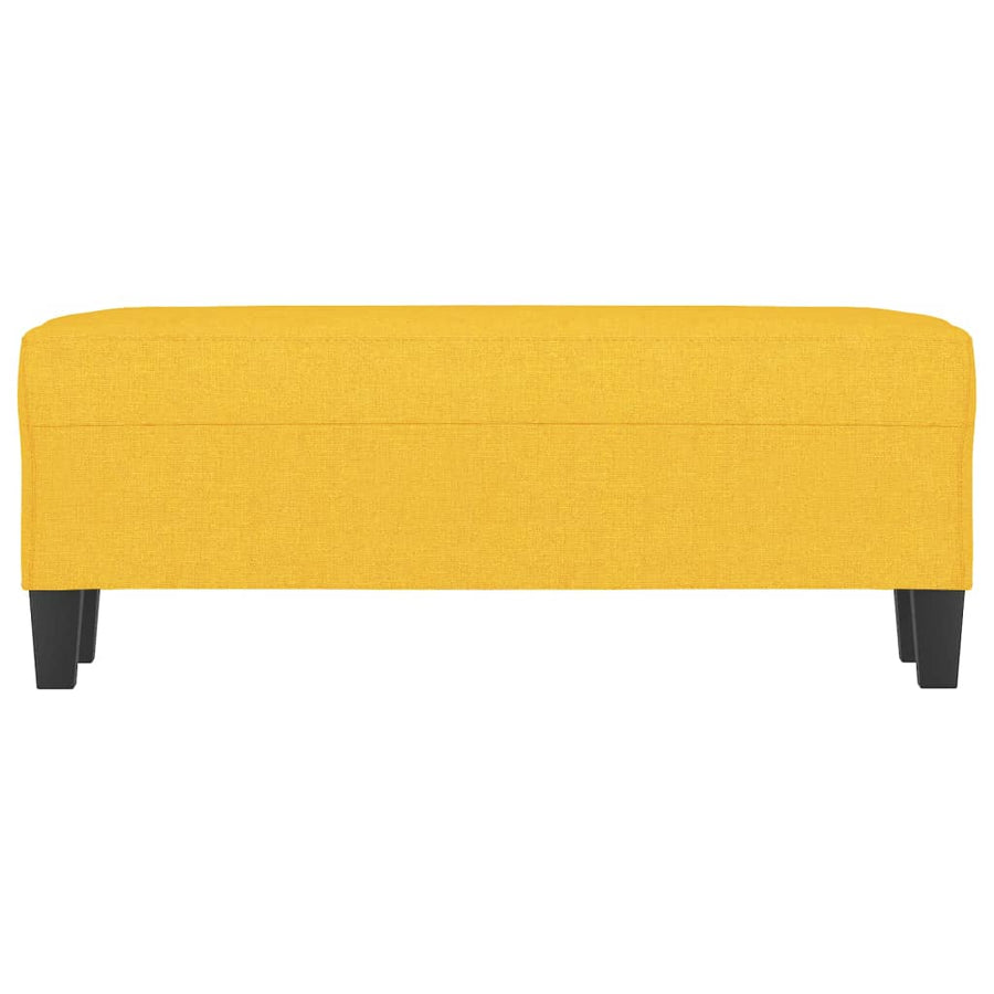 Bankje 100x35x41 cm stof lichtgeel
