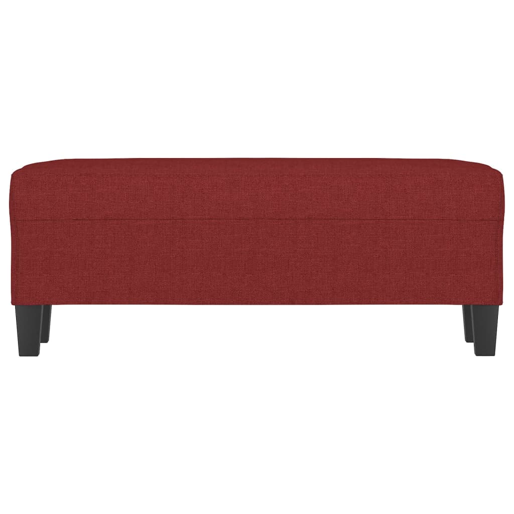 Bankje 100x35x41 cm stof wijnrood