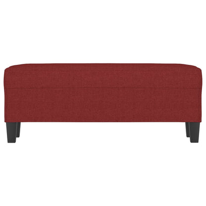 Bankje 100x35x41 cm stof wijnrood