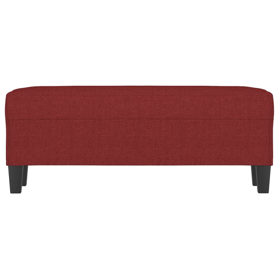 Bankje 100x35x41 cm stof wijnrood