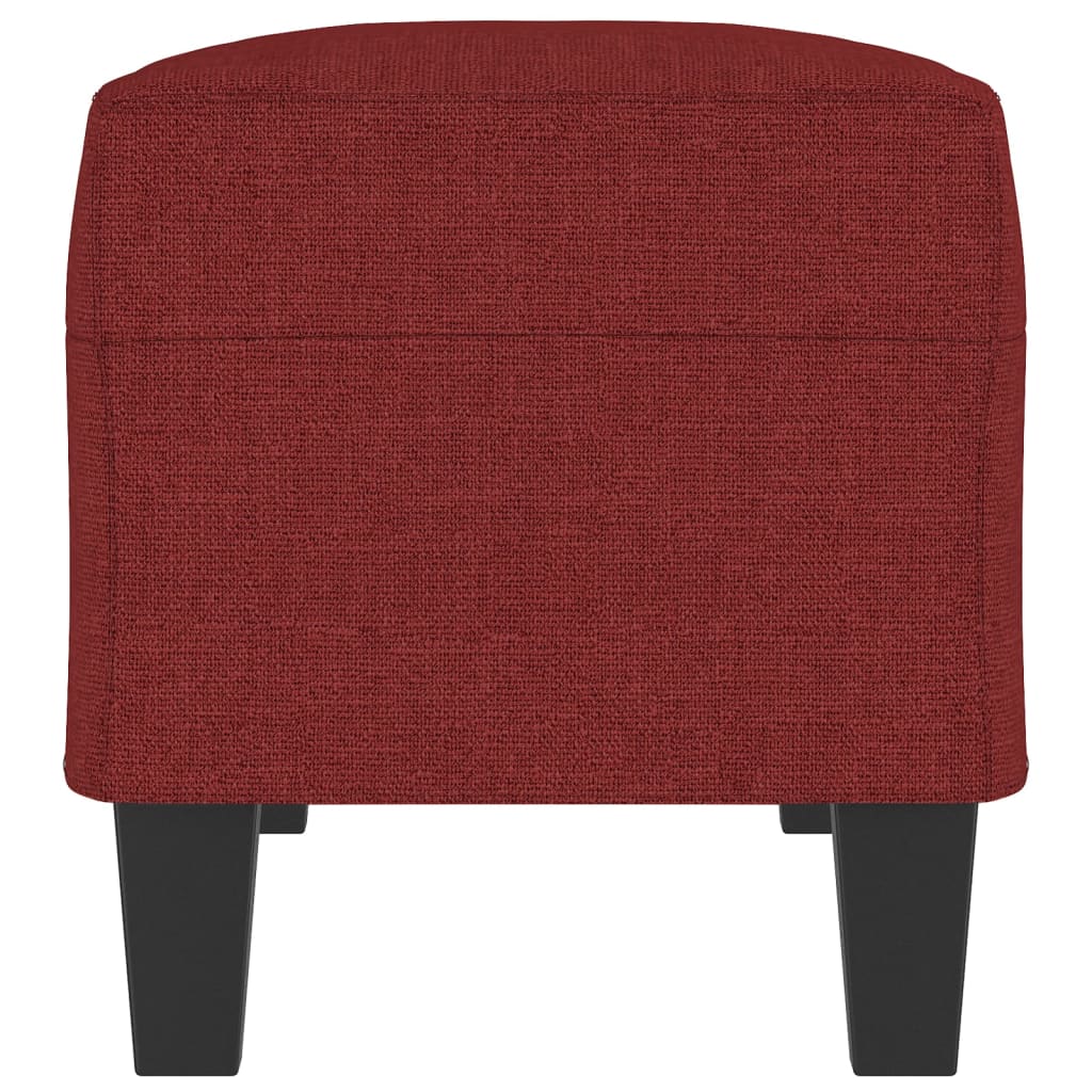 Bankje 100x35x41 cm stof wijnrood