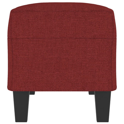 Bankje 100x35x41 cm stof wijnrood