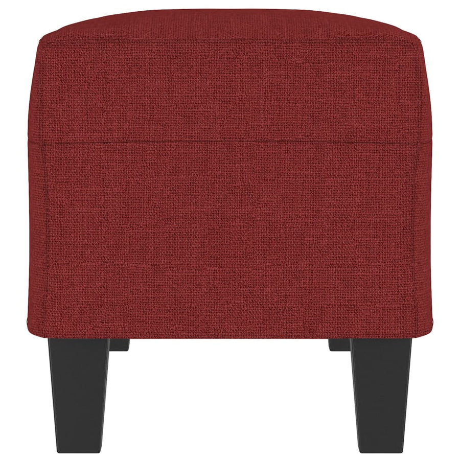 Bankje 100x35x41 cm stof wijnrood
