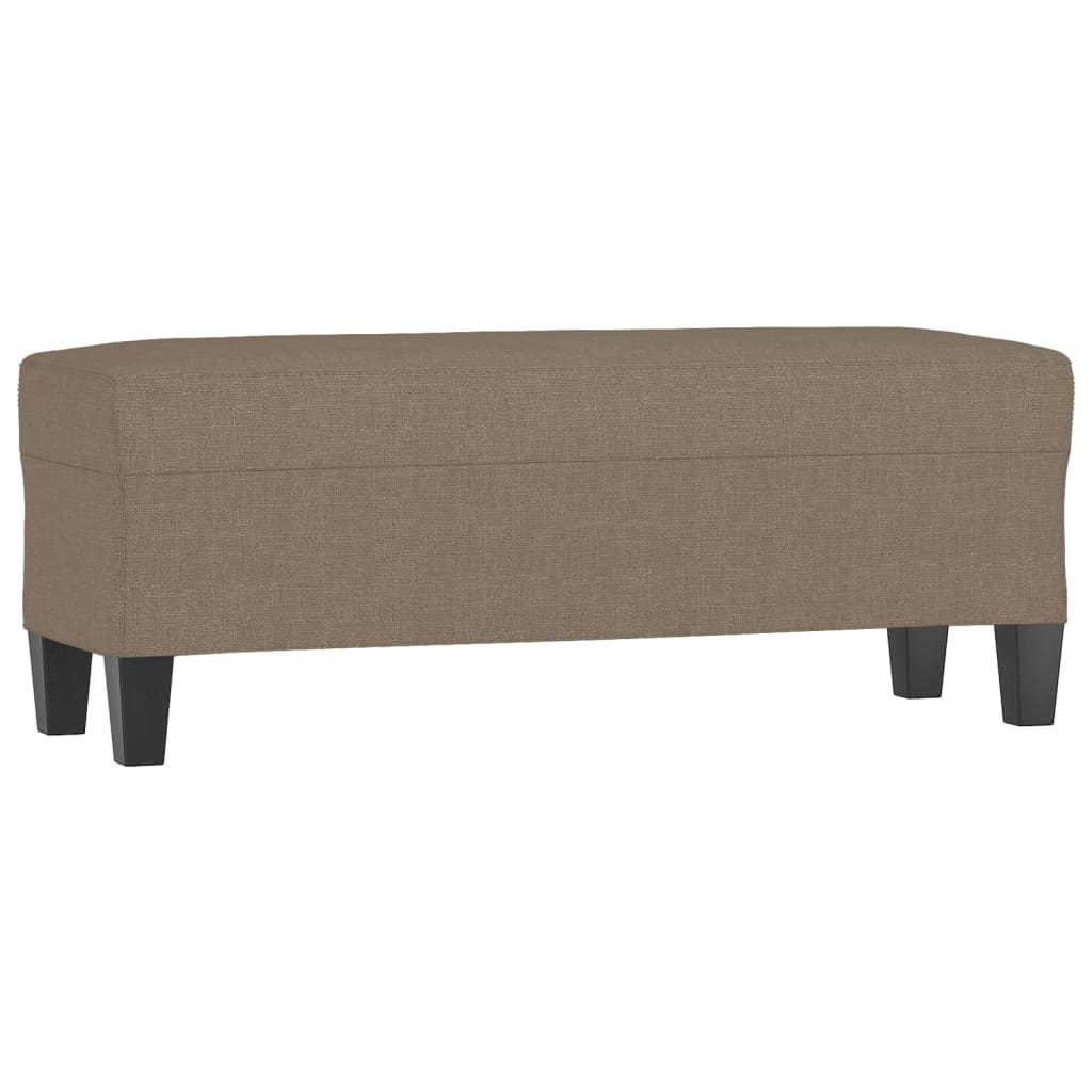 Bankje 100x35x41 cm stof taupe