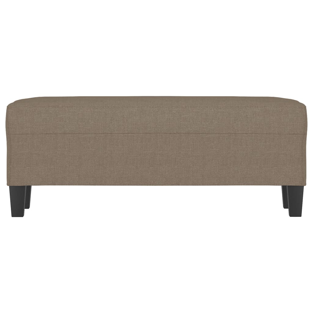 Bankje 100x35x41 cm stof taupe