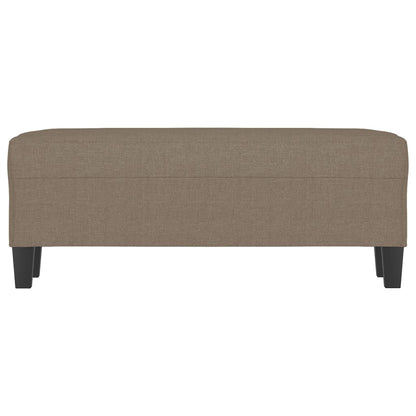 Bankje 100x35x41 cm stof taupe