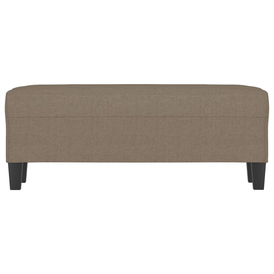 Bankje 100x35x41 cm stof taupe
