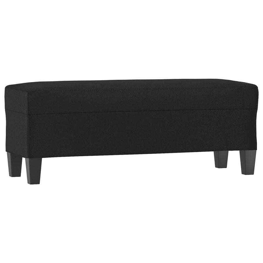 Bankje 100X35X41 Cm Kunstleer Zwart