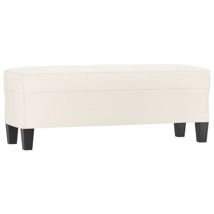 Bankje Kunstleer Kleurig 100 x 35 x 41 cm crème