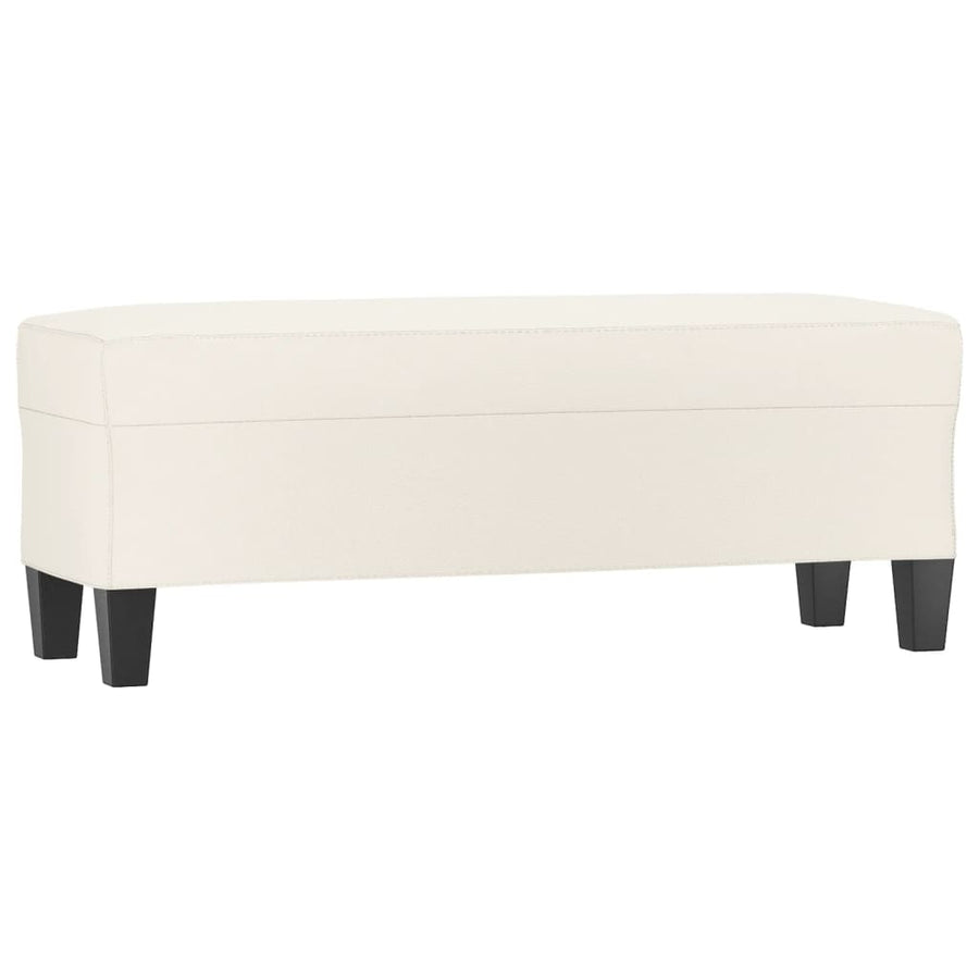 Bankje Kunstleer Kleurig 100 x 35 x 41 cm crème