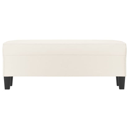 Bankje Kunstleer Kleurig 100 x 35 x 41 cm crème