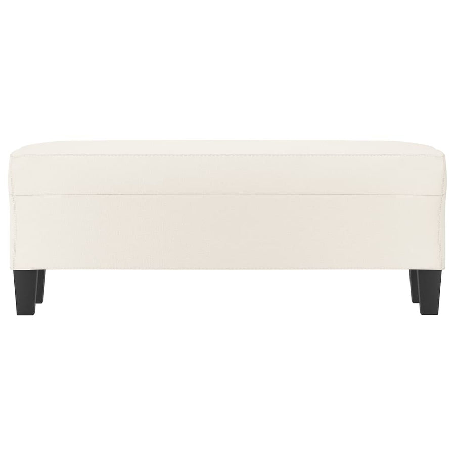 Bankje Kunstleer Kleurig 100 x 35 x 41 cm crème
