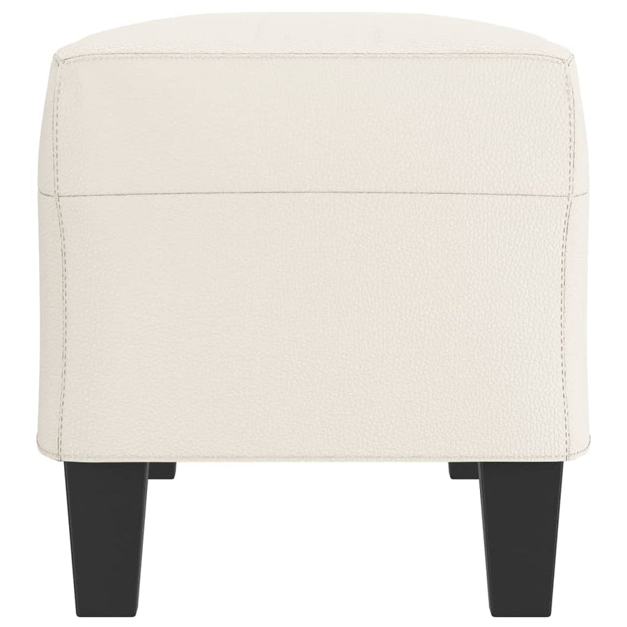 Bankje Kunstleer Kleurig 100 x 35 x 41 cm crème