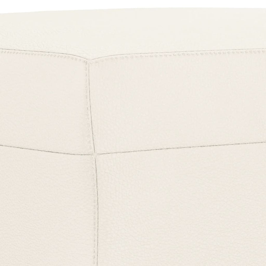 Bankje Kunstleer Kleurig 100 x 35 x 41 cm crème